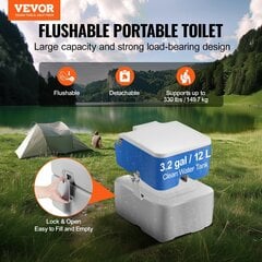 Kannettava mobiili WC Vevor, 20 L hinta ja tiedot | Muut retkeilyvarusteet | hobbyhall.fi