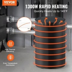 Tynnyrilämmittäjä Vevor, 1300 W -17,78-62,78°C hinta ja tiedot | Lämmittimet | hobbyhall.fi