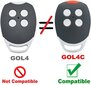 Lot de 2 télécommandes for porte de garage Ditec GOL4C, ZEN2C, ZEN4C, poure de garage hinta ja tiedot | Turvajärjestelmien ohjaimet | hobbyhall.fi