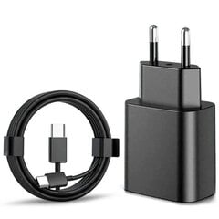 Pikalaturi 45W Samsung USB-C:lle + 2M USB C -kaapeli - EU - Musta hinta ja tiedot | Paristolaturit | hobbyhall.fi