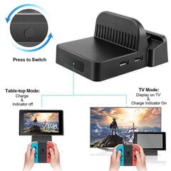 Nintendo Switch Dock, Kannettava Nintendo Switch TV -telakointiasema, Korvaa viralliseen Nintendo Switch Dockiin hinta ja tiedot | Pelikonsolit | hobbyhall.fi