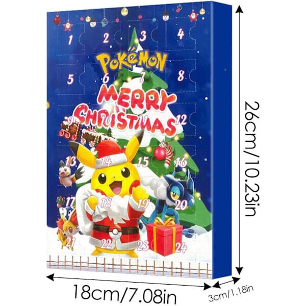 Pokemon 2024 joulukalenteri lapsille, (päivitetty versio) 24 lahjakappaletta - satunnainen tyyli (sokea laatikko), adventtikalenteri lapsille, sininen C hinta ja tiedot | Joulukoristeet | hobbyhall.fi