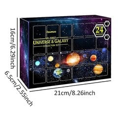 Joulukalenteri Adventtikalenteri 24 kpl Universe Galaxy Planet Pendant Decor 24 päivää Countdown Blind Box Lahja hinta ja tiedot | Joulukoristeet | hobbyhall.fi