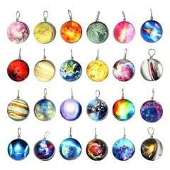 Joulukalenteri Adventtikalenteri 24 kpl Universe Galaxy Planet Pendant Decor 24 päivää Countdown Blind Box Lahja hinta ja tiedot | Joulukoristeet | hobbyhall.fi