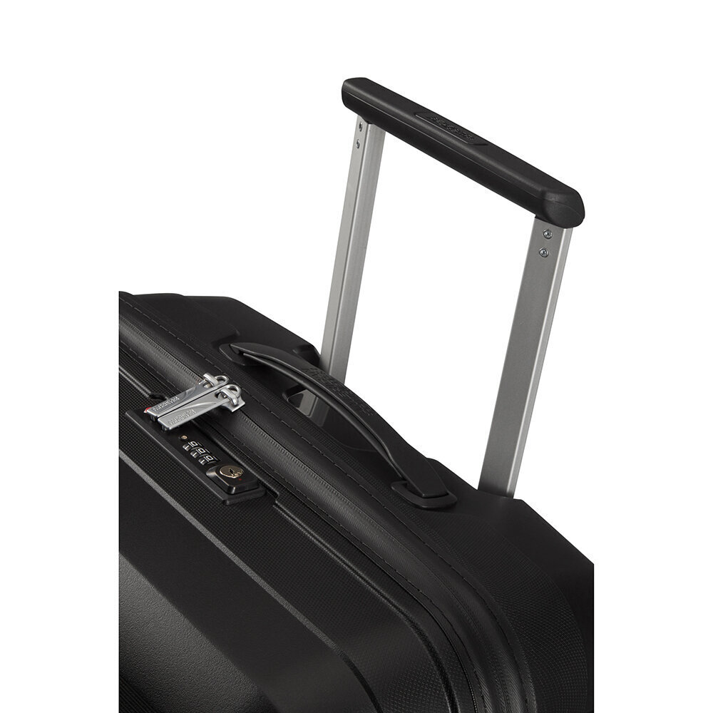 American Tourister keskikokoinen matkalaukku Airconic-Spinner 67/24, musta hinta ja tiedot | Matkalaukut ja -kassit | hobbyhall.fi