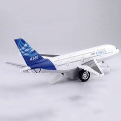 21 cm lentokonemalli lentoyhtiö Airbus A380 metalliseosnäyttö LED-valoilla Vedä takaisin lelulentokone lentokonemalli lapsille lapsille lahjoja hinta ja tiedot | Pienoismallit | hobbyhall.fi