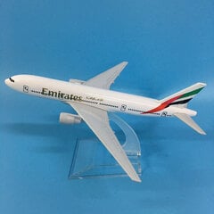 JASON TUTU Lentokonemalli Diecast Metal 1:400 16cm Lentokonemalli Lentokone Malli Emirates Boeing B777 Lentokoneet Lentokone Lelu gif hinta ja tiedot | Pienoismallit | hobbyhall.fi