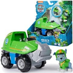 Paw Patrol Jungle Pups -leluauto Rocky-figuurilla hinta ja tiedot | Poikien lelut | hobbyhall.fi