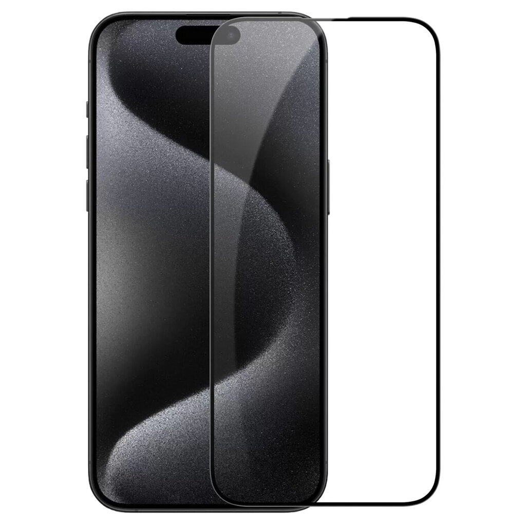 Evelatus Kumi Reunus Anti-Särö 3D Lasia Apple iPhone 15 Pro Max Japanilainen Liima Musta hinta ja tiedot | Näytönsuojakalvot ja -lasit | hobbyhall.fi