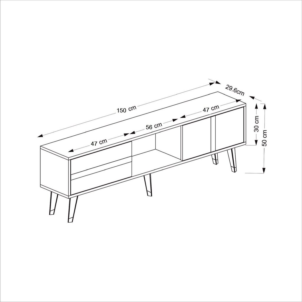 TV-taso Vania Kamin - antrasiitti, hopea hinta ja tiedot | TV-tasot | hobbyhall.fi