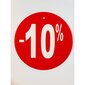 Alennustarrat "10%" - pyöreä, paperi. Saatavana halkaisija - 50 mm tai 120 mm tai 250 mm. Pakkaus 10 kpl hinta ja tiedot | Toimistotarvikkeet | hobbyhall.fi