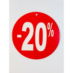 Alennustarrat "20%" - pyöreä, paperi. Saatavana halkaisija - 120 mm tai 250 mm. Pakkaus 10 kpl hinta ja tiedot | Toimistotarvikkeet | hobbyhall.fi