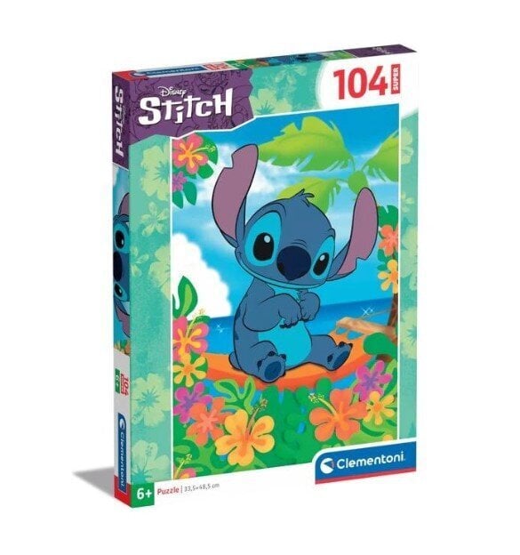 Clementoni palapeli 104 osaa SuperKolor Disney Stitch 27572 hinta ja tiedot | Palapelit | hobbyhall.fi