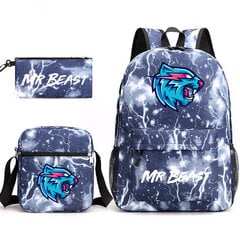 Mr Beast Lightning Cat -reppu Kolmiosainen digitaalinen tulostusreppu Opiskelijan koululaukku Olkalaukku hinta ja tiedot | Urheilukassit ja reput | hobbyhall.fi