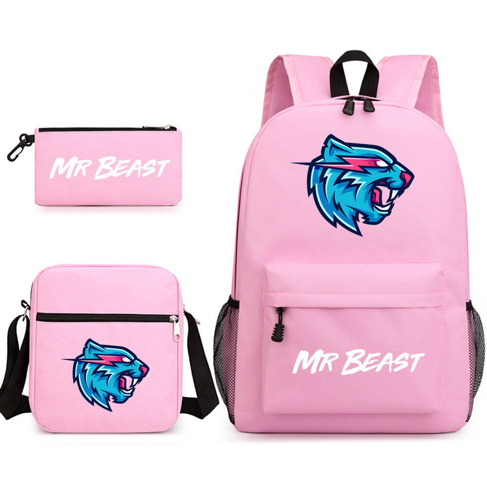 Mr Beast Lightning Cat -reppu Kolmiosainen digitaalinen tulostusreppu Opiskelijan koululaukku Olkalaukku hinta ja tiedot | Urheilukassit ja reput | hobbyhall.fi