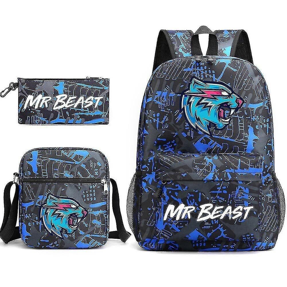 Mr Beast Lightning Cat -reppu Kolmiosainen digitaalinen tulostusreppu Opiskelijan koululaukku Olkalaukku hinta ja tiedot | Urheilukassit ja reput | hobbyhall.fi