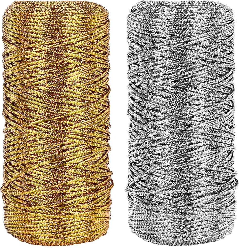 218 Yard Metallinen lankajohto, 1,5 mm kultainen ja hopea hopeanvärinen lanka joustamaton kimalteleva lanka nauha Wrap lankamerkki johto punokset Hiusnauhat Hanginille hinta ja tiedot | Miesten korut | hobbyhall.fi