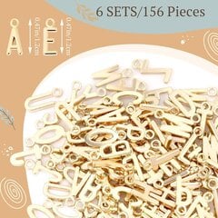 156 kpl / 6 sarjaa Kirjekorut Aakkoset ABC kirjaimet korut isot AZ-korut DIY rannekorut kaulakorut koruilla 200 kpl avoimilla hyppysormuksilla koruille Makin hinta ja tiedot | Miesten korut | hobbyhall.fi