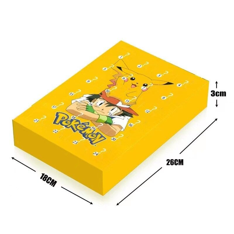 Pokemon Advent Calendar 2023 Christmas New Design Keltainen hinta ja tiedot | Joulukoristeet | hobbyhall.fi