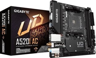 Gigabyte A520I AC hinta ja tiedot | Gigabyte Tietokoneet ja pelaaminen | hobbyhall.fi