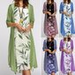 1 setti Office Lady Cardigan Mekko Bambulehtiä Suuri Helma Summer Vintage Tyylikäs Mekkosetti Juhliin hinta ja tiedot | Mekot | hobbyhall.fi