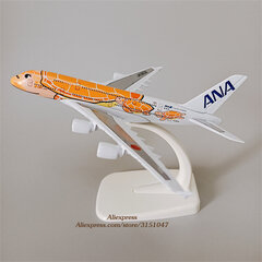 16 cm metalliseos Japan Air ANA Airbus A380 sarjakuva Merikilpikonna Airlines Lentokonemalli Airways Lentokonemalli Maalaus Lentokonelelut hinta ja tiedot | Pienoismallit | hobbyhall.fi