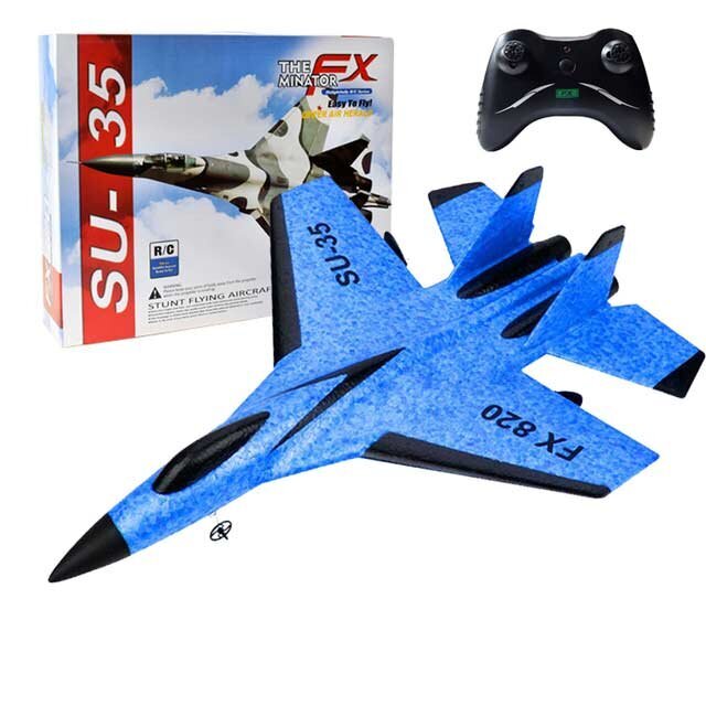 Hot SU-35 RC Kaukosäädin Lentokone 2.4G Kaukosäädin Fighter Hobby Lentokone Purjelentokone EPP Foam Lelut RC Lentokone Valolla hinta ja tiedot | Pienoismallit | hobbyhall.fi