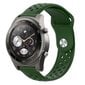 22mm Huawei Watch 2 Pro silikoninen kellonauha - Armeijan Vihreä Green hinta ja tiedot | Puhelimen lisätarvikkeet | hobbyhall.fi