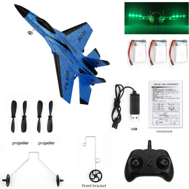 SU-35 RC Plane FX-620 Glider kiinteäsiipinen lentokone 2.4G kaukosäädin Fighter EPP Foam Outdoor Lelut Lapsille Lapset Pojat Lahja hinta ja tiedot | Pienoismallit | hobbyhall.fi