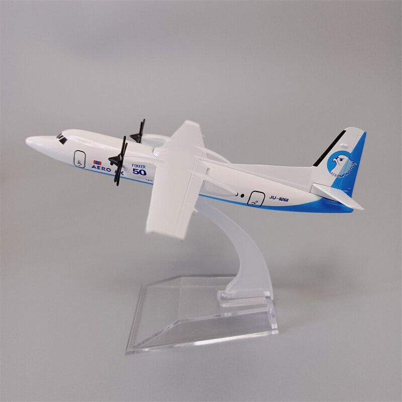 16 cm potkurilentokone malli Avianca FOKKER Malesia Satena HUNNU AERO MONGILIA FOK F50 Airlines Diecast lentokonemalli lentokone hinta ja tiedot | Pienoismallit | hobbyhall.fi