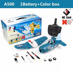 WLtoys XK A500 A250 Qversion F4U Pirate Fighter 2.4G Nelikanavainen Simulaattori Kaukosäädin Glider RC Plane 6G System 3D Toy Kids hinta ja tiedot | Pienoismallit | hobbyhall.fi