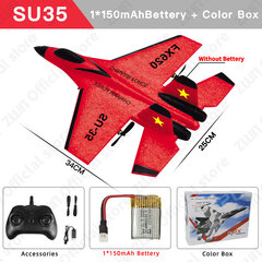 SU35 RC Plane 2.4G LED-valoilla Lentokoneen kaukosäädin Lentävä malli purjelentokone SU57 EPP vaahtolelut lapsille Lahjat hinta ja tiedot | Pienoismallit | hobbyhall.fi