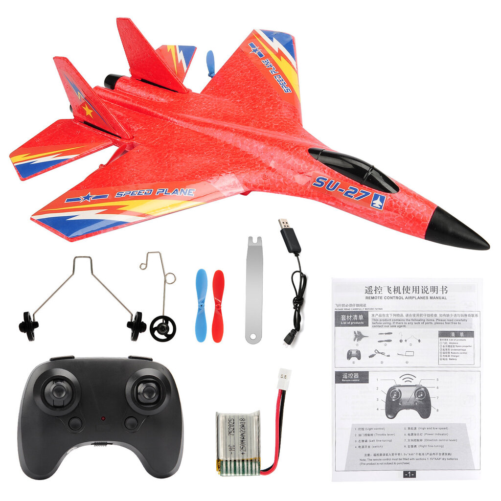 RC Plane SU-27 Lentokone Kaukosäädin Helikopteri 2.4G Lentokone EPP Foam RC Pystytaso Lasten Lelut Lahjat hinta ja tiedot | Pienoismallit | hobbyhall.fi