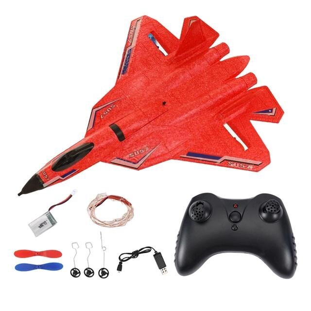 RC Plane SU57 2.4G Radio-kaukosäädin Lentokone, jossa on kevyt kiinteä siipi, käsin heittävä vaahtomuovi Lentokonemalli lelut lapsille hinta ja tiedot | Pienoismallit | hobbyhall.fi