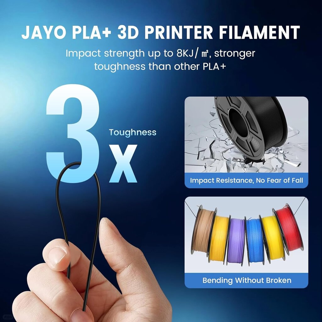 JAYO 1,75 mm 3D-tulostusmateriaali, musta + valkoinen hinta ja tiedot | Tulostustarvikkeet | hobbyhall.fi