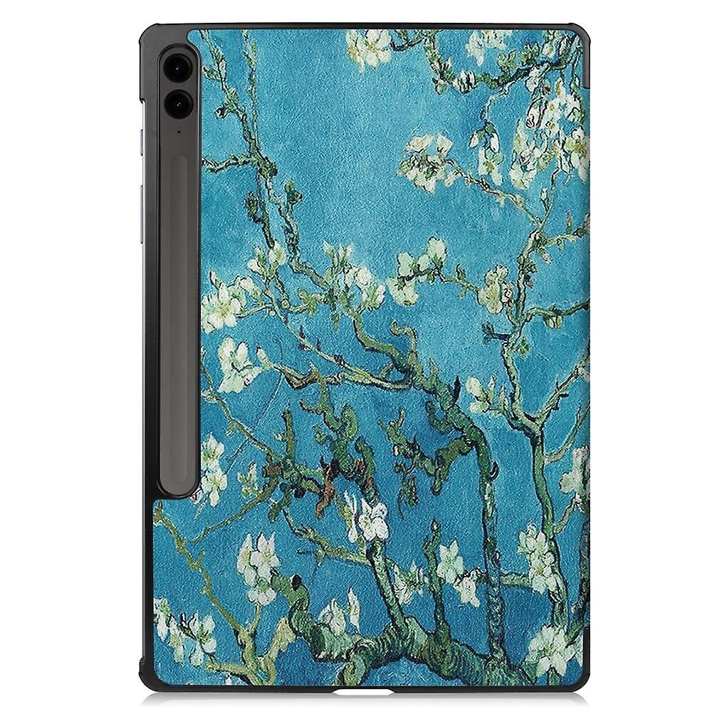 Apricot Flower Jsm Pu Leather Smart Case On Yhteensopiva Samsung Galaxy Tab S9 Fe+ 12.4:N Kanssa hinta ja tiedot | Puhelimen kuoret ja kotelot | hobbyhall.fi