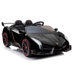 Sähköauto lapsille kaksipaikkainen Lamborghini Veneno, musta hinta ja tiedot | Lasten sähköautot | hobbyhall.fi