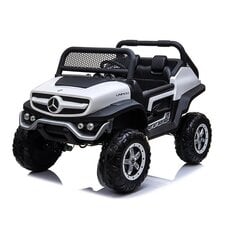 Sähköauto lapsille kaksipaikkainen Mercedes Unimog, valkoinen hinta ja tiedot | Lasten sähköautot | hobbyhall.fi