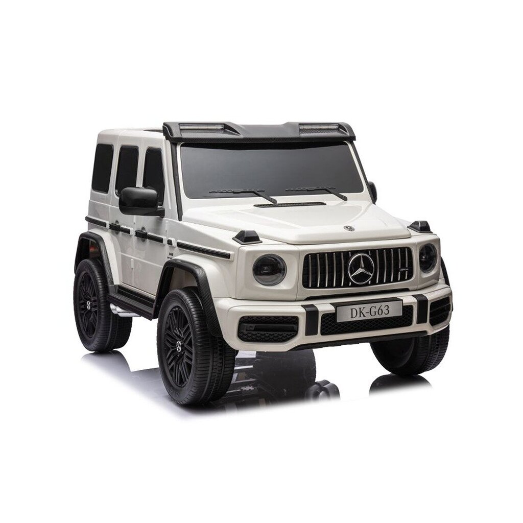 Sähköauto lapsille kaksipaikkainen Mercedes G63 XXL, valkoinen hinta ja tiedot | Lasten sähköautot | hobbyhall.fi