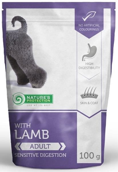 Nature's Protection Dog Adult Lamb säilykeruoka koirille lampaan kanssa pussissa, 100g hinta ja tiedot | Koiran märkäruoka | hobbyhall.fi