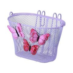 Lasten polkupyörien etukori BASIL Butterfly, violetti hinta ja tiedot | Polkupyörälaukut ja puhelinpidikkeet | hobbyhall.fi