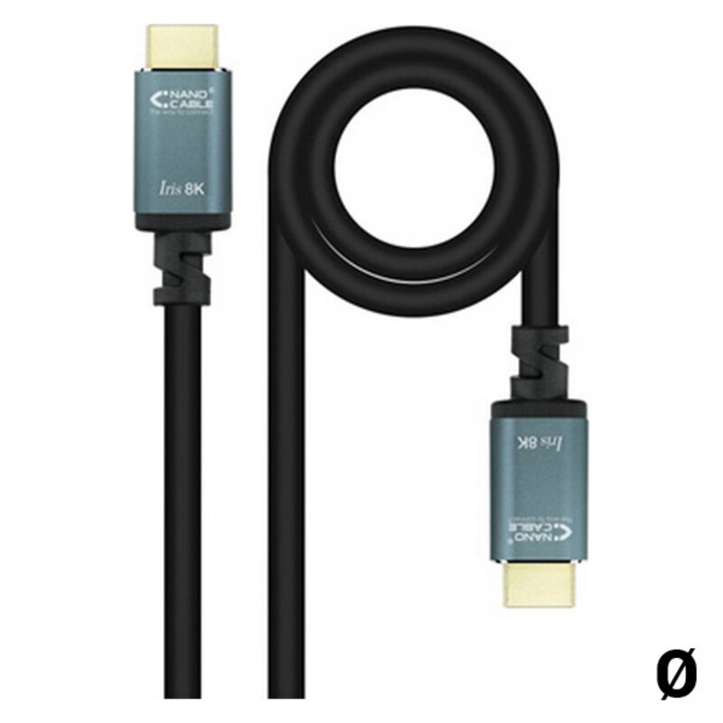 HDMI-kaapeli NANOCABLE 8K Ultra HD Black hinta ja tiedot | Kaapelit ja adapterit | hobbyhall.fi