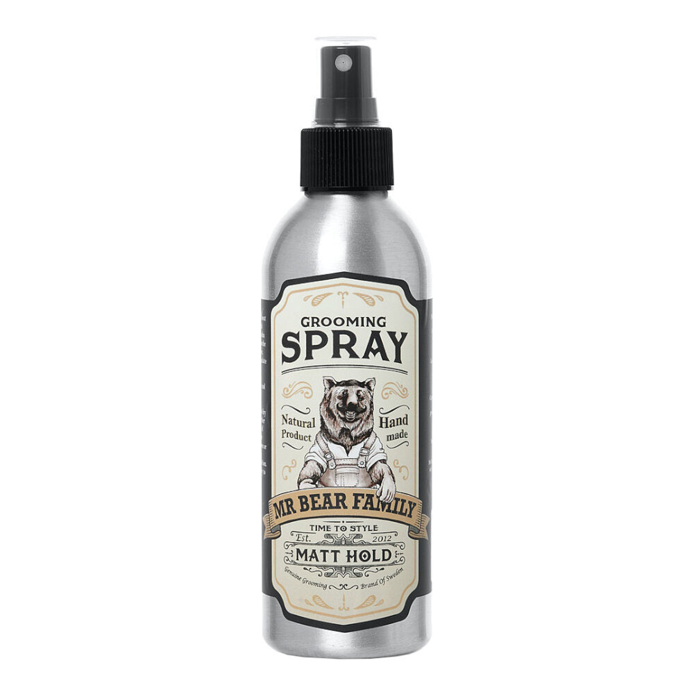 Herra Bear Family Grooming Spray Matt Hold - Mattapitoinen hiuslakka, Prestyler, 200ml hinta ja tiedot | Parranajo ja karvanpoisto | hobbyhall.fi