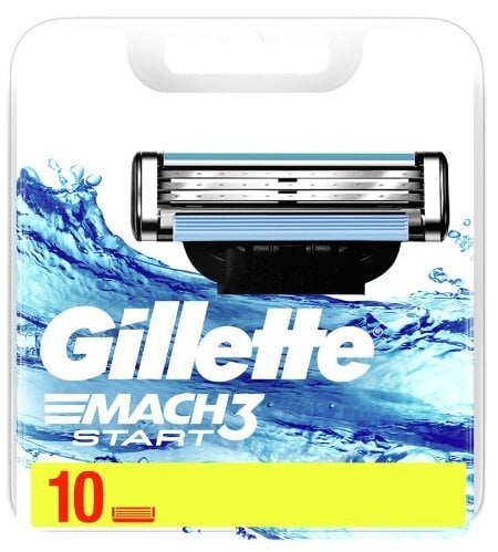 Gillette Mach 3 Start terät, 10 kpl hinta ja tiedot | Karvanpoistoaineet | hobbyhall.fi