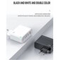 Jellico C118 GaN 100W PD Universaali älylaitteiden & kannettavan tietokoneen laturi 2x USB-C / USB Valkoinen hinta ja tiedot | Puhelimen laturit | hobbyhall.fi