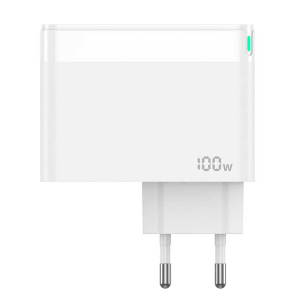 Jellico C118 GaN 100W PD Universaali älylaitteiden & kannettavan tietokoneen laturi 2x USB-C / USB Valkoinen hinta ja tiedot | Puhelimen laturit | hobbyhall.fi