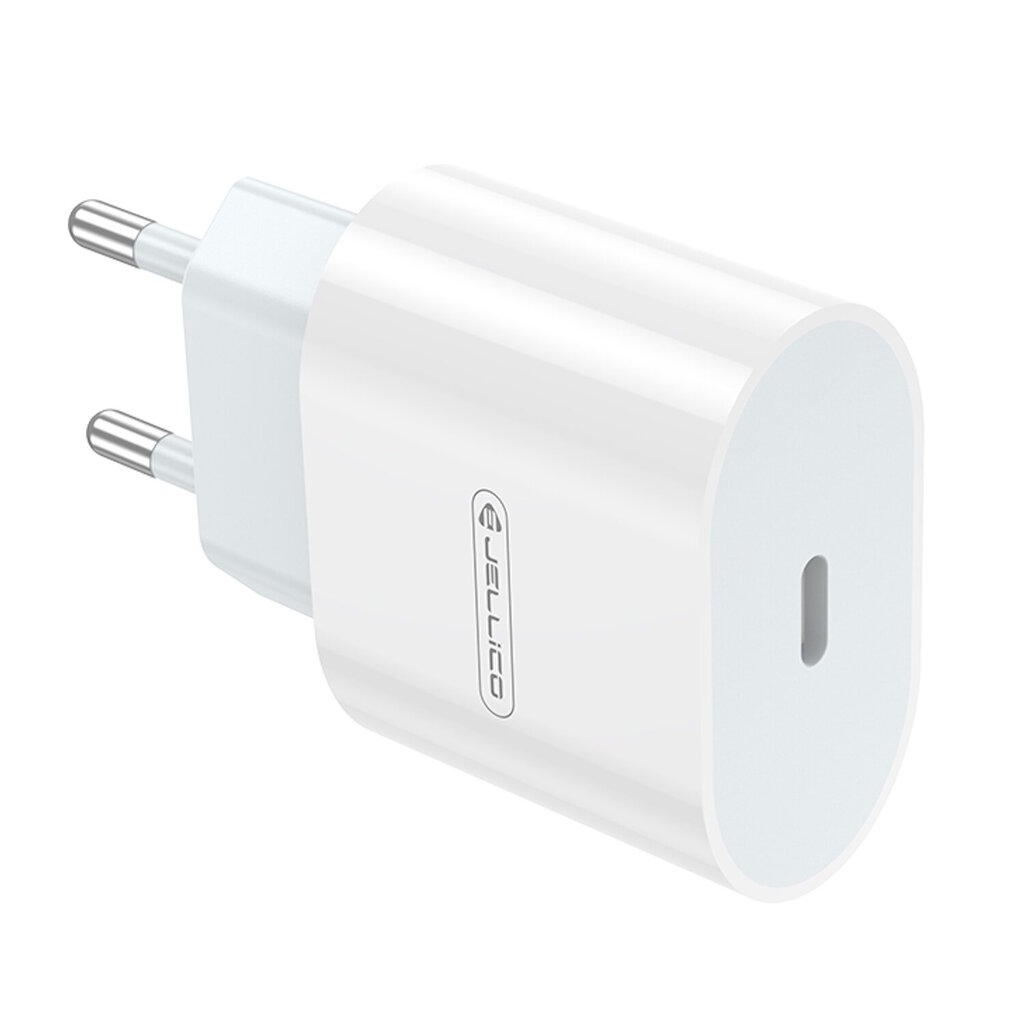 Jellico AK-200 PD 20W Älykäs iPhone & iPad Yleinen Nopea Laturi 1x USB-C (5-12V) Valkoinen hinta ja tiedot | Puhelimen laturit | hobbyhall.fi