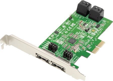 Dawicontrol DC-624e SATA PCIe (DC-624e RAID Blister) hinta ja tiedot | Ohjain- ja laajennuskortit | hobbyhall.fi