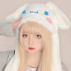 Kawaii Sanrio Hat Cinnamoroll Asusteet Söpö pehmohattu pitää lämpimänä pupuhattu korvat ylös pehmolelu lapsille tytölle lippalakki B valkoinen hinta ja tiedot | Hiustarvikkeet | hobbyhall.fi