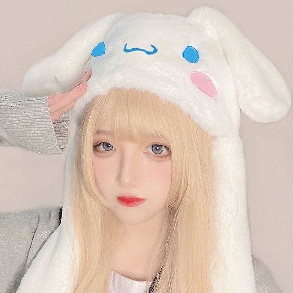 Kawaii Sanrio Hat Cinnamoroll Asusteet Söpö pehmohattu pitää lämpimänä pupuhattu korvat ylös pehmolelu lapsille tytölle lippalakki B valkoinen hinta ja tiedot | Hiustarvikkeet | hobbyhall.fi